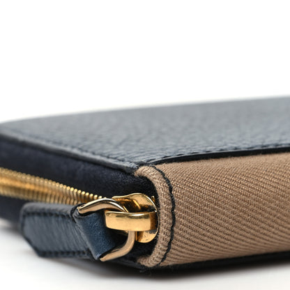 Burberry House Check Calfskin Renfrew Long Zip Around Wallet Blue 10 of 12