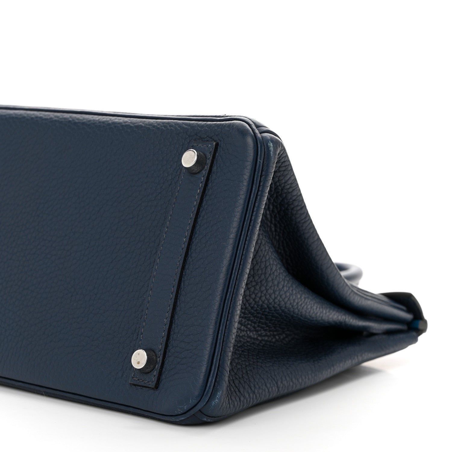Hermes Taurillon Clemence Verso Birkin 30 Bleu De Prusse Bleu Izmir 10 of 12