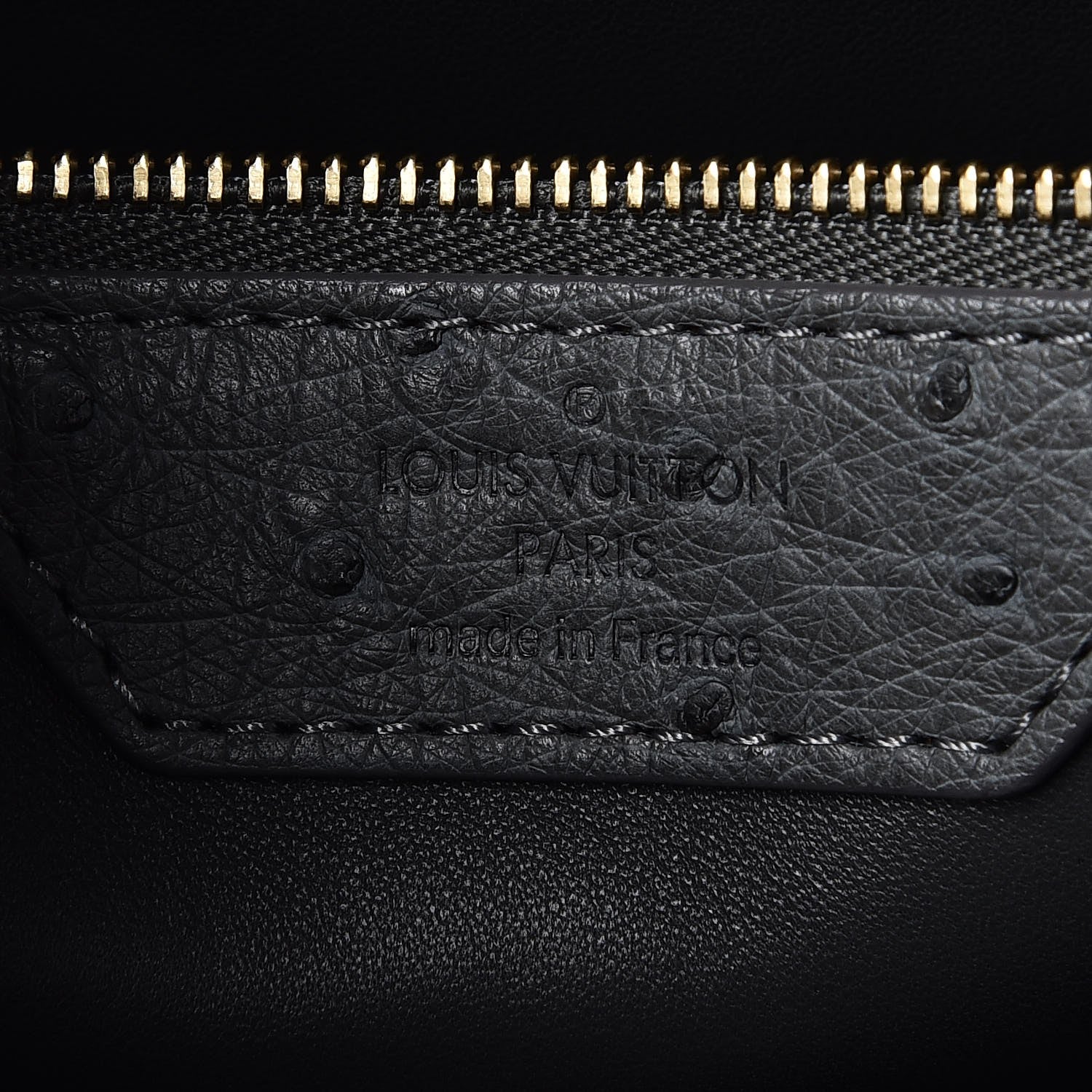 Louis Vuitton Ostrich Alma MM Gris 6 of 6