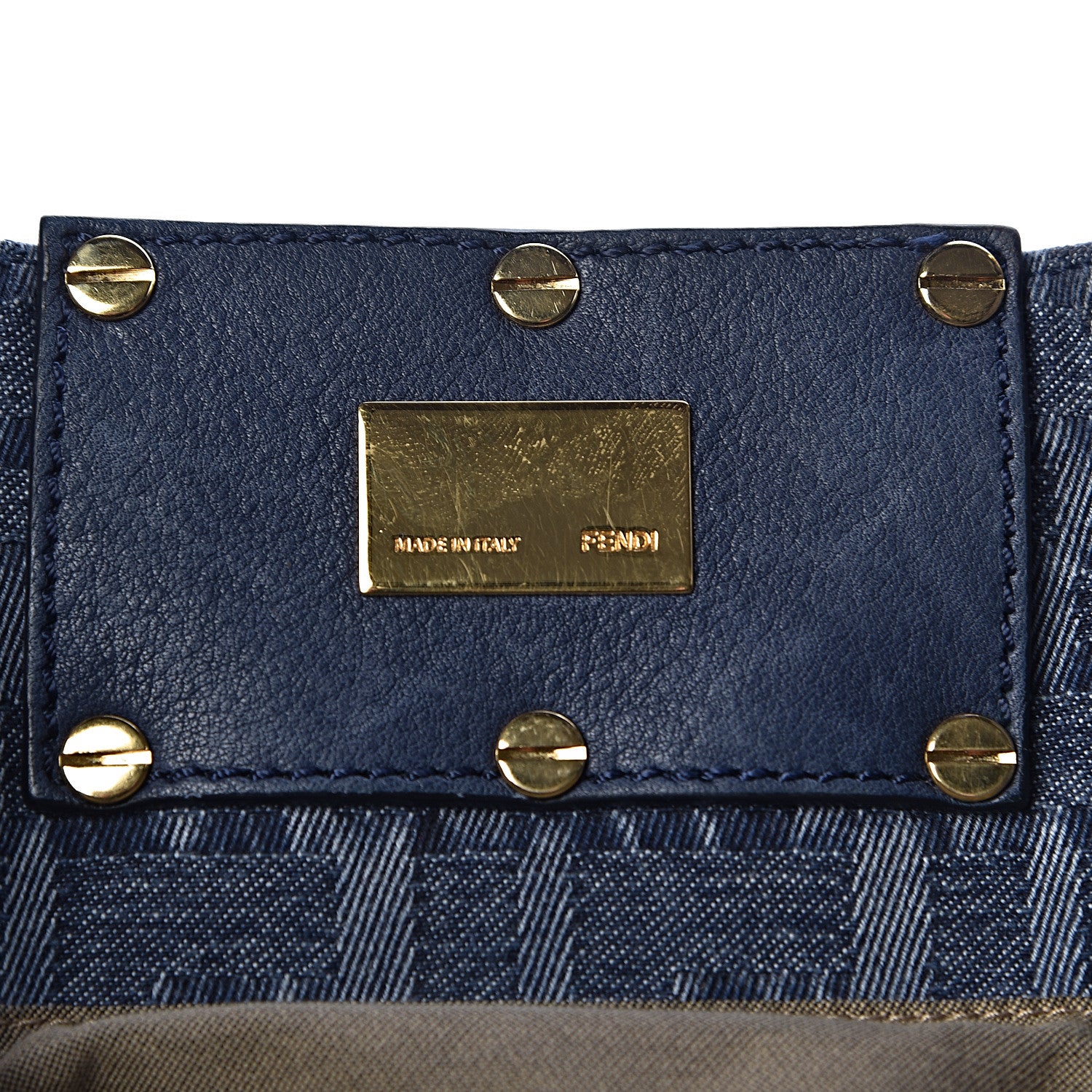 Fendi Denim Zucca Mia Tote Blue 5 of 11