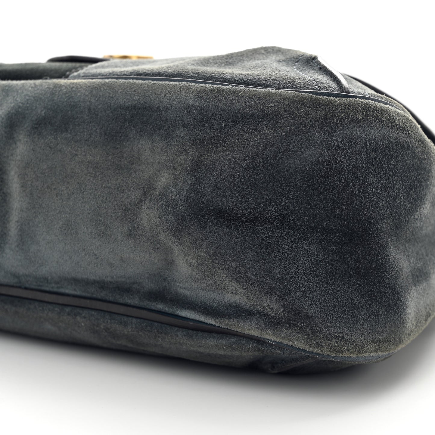 Suede Medium Lexa Shoulder Bag Silver Blue