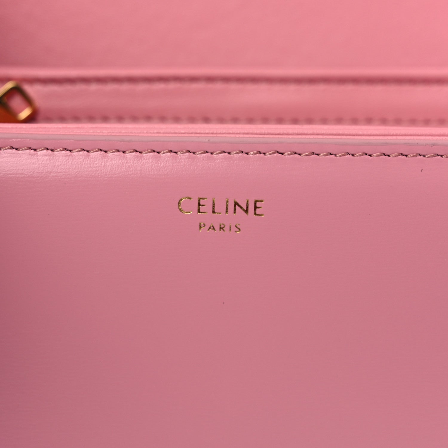 Celine Shiny Calfskin Teen Triomphe Rose 6 of 13