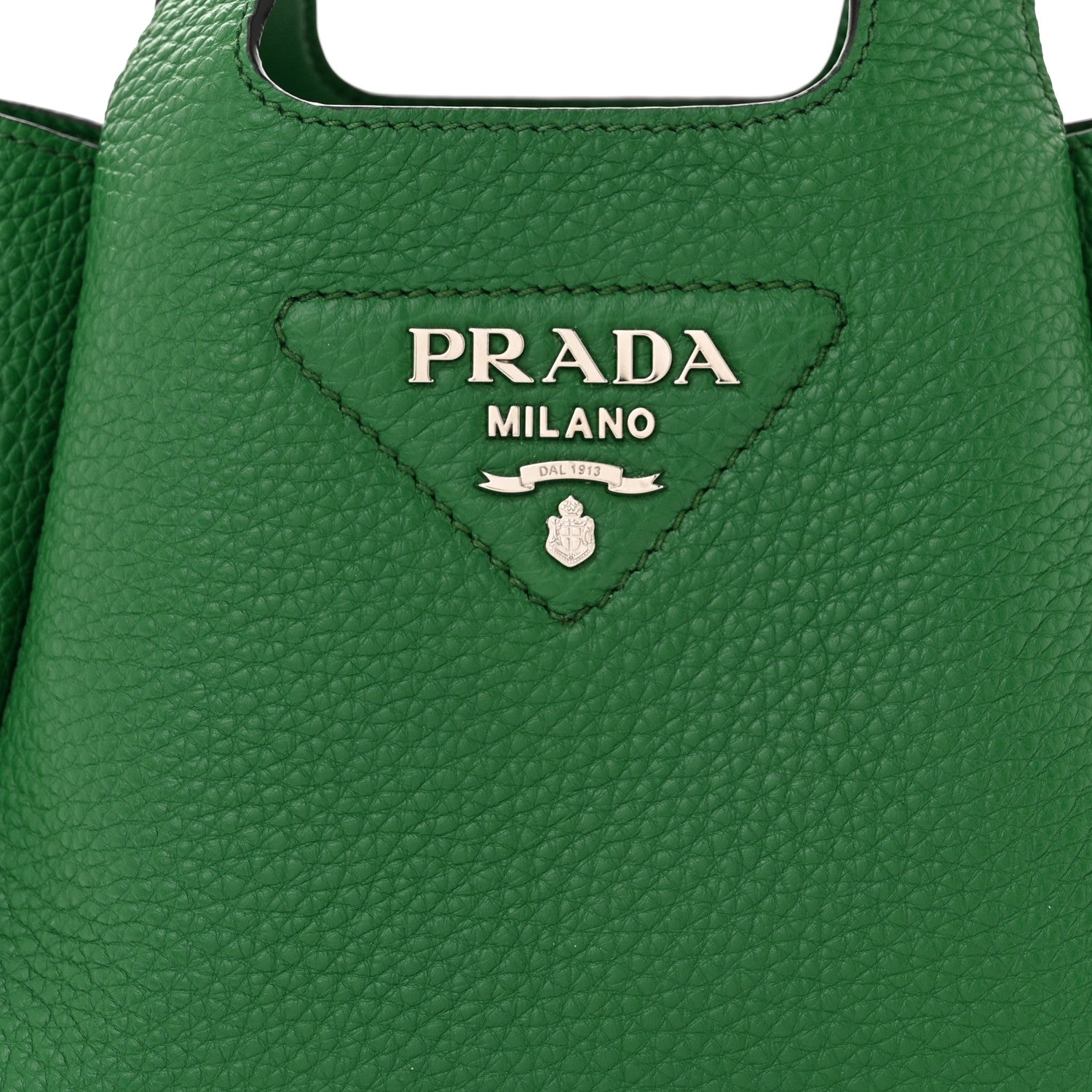 Prada Vitello Daino Soft Mini Dynamique Tote Verde 8 of 10
