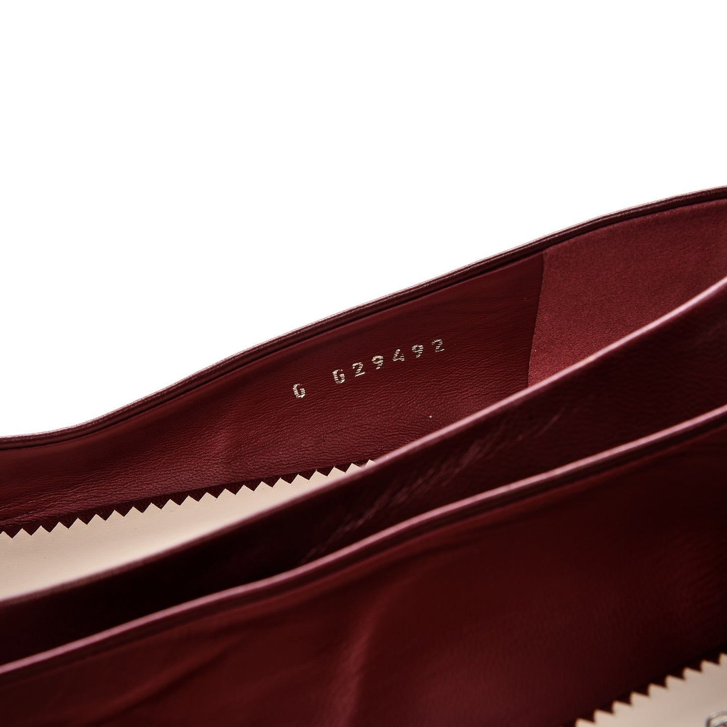 Lambskin Cap Toe Flats 40 Red