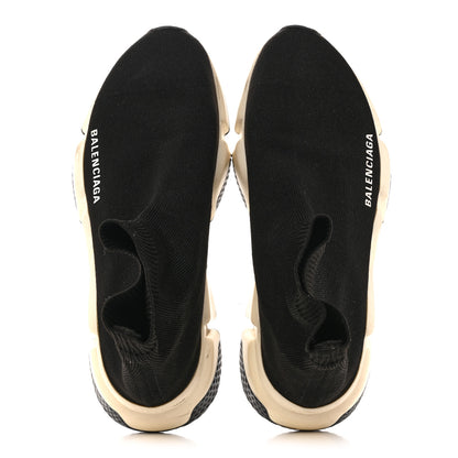 Balenciaga Neoprene Knit Womens Speed Sneakers 37 Black White 2 of 11