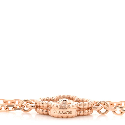 Van Cleef & Arpels 18K Rose Gold 16 Motifs Sweet Alhambra Necklace 5 of 6