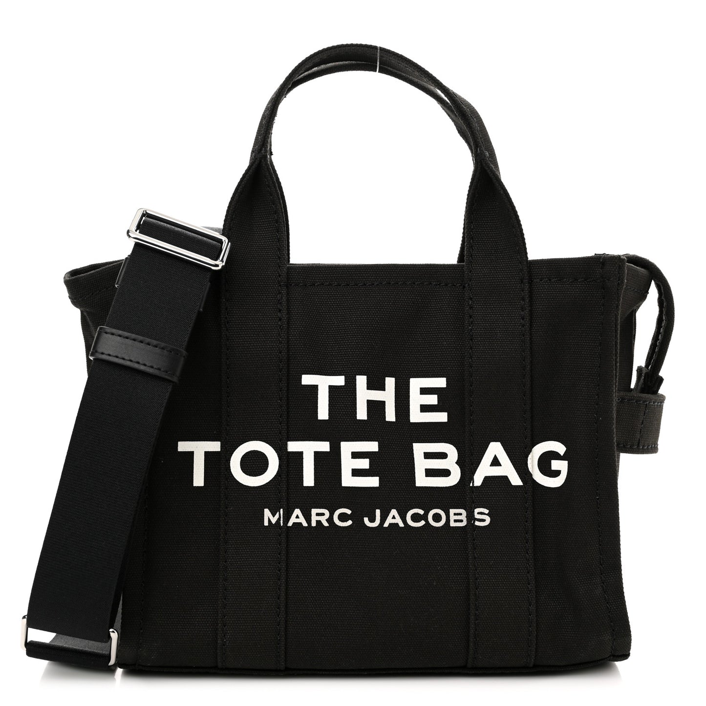 Cotton Canvas Mini The Traveler Tote Bag Black