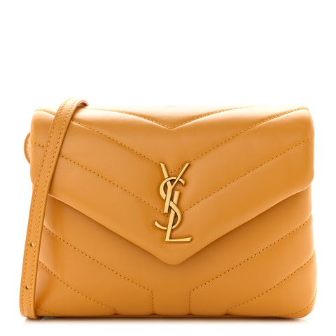 Calfskin Y Quilted Monogram Toy Loulou Crossbody Bag Cheddar