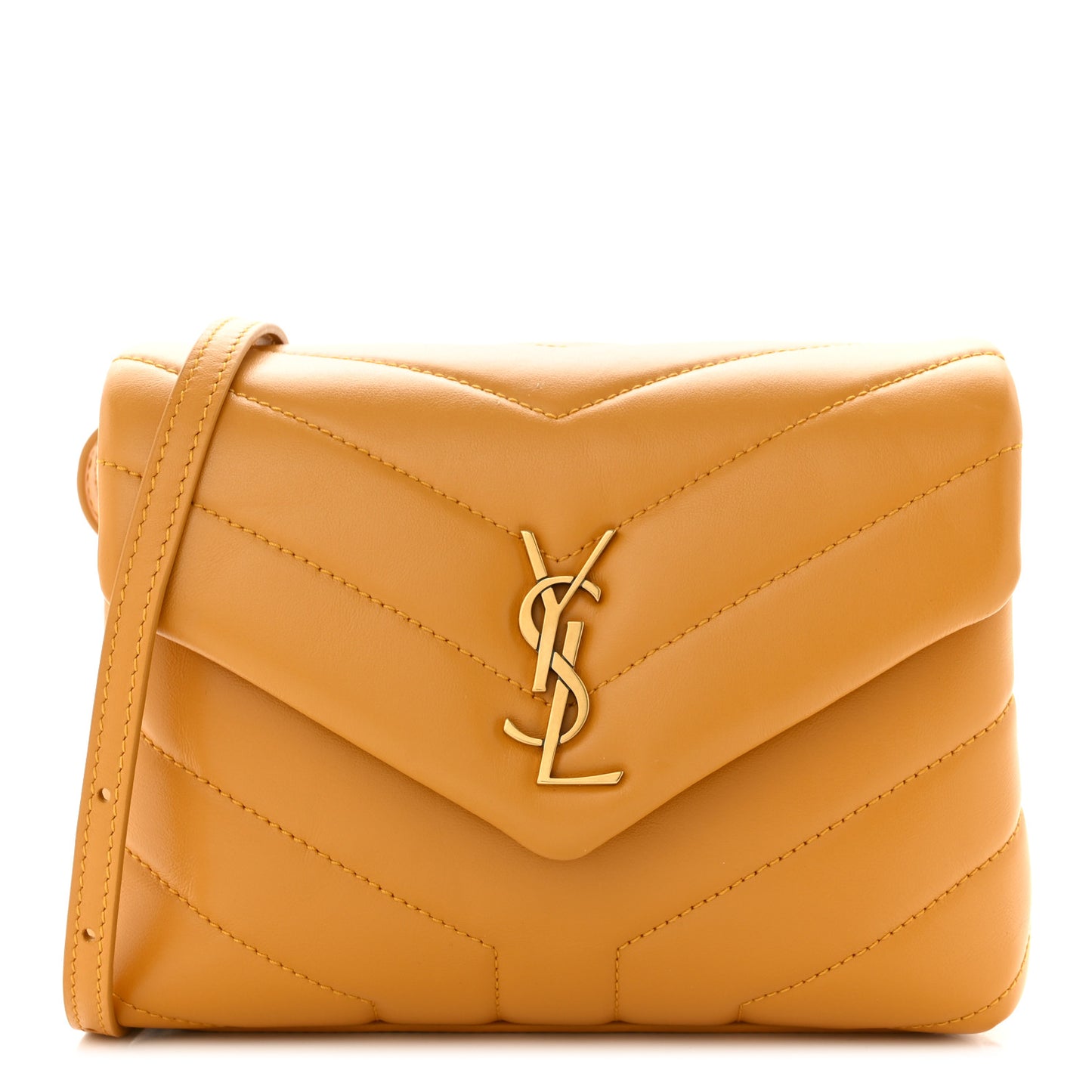 Calfskin Y Quilted Monogram Toy Loulou Crossbody Bag Cheddar