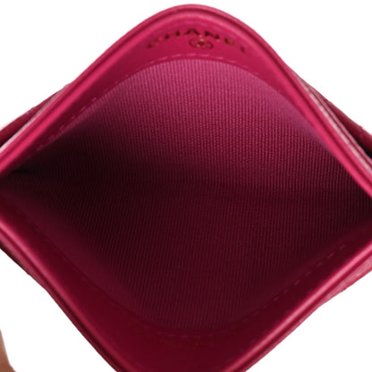Chanel Caviar Quilted Card Holder Fuchsia 5 of 8