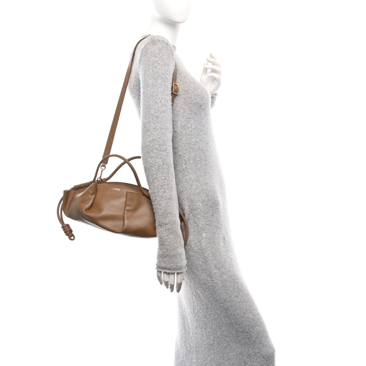 Loewe Shiny Nappa Calfskin Small Paseo Bag Oak 2 of 9