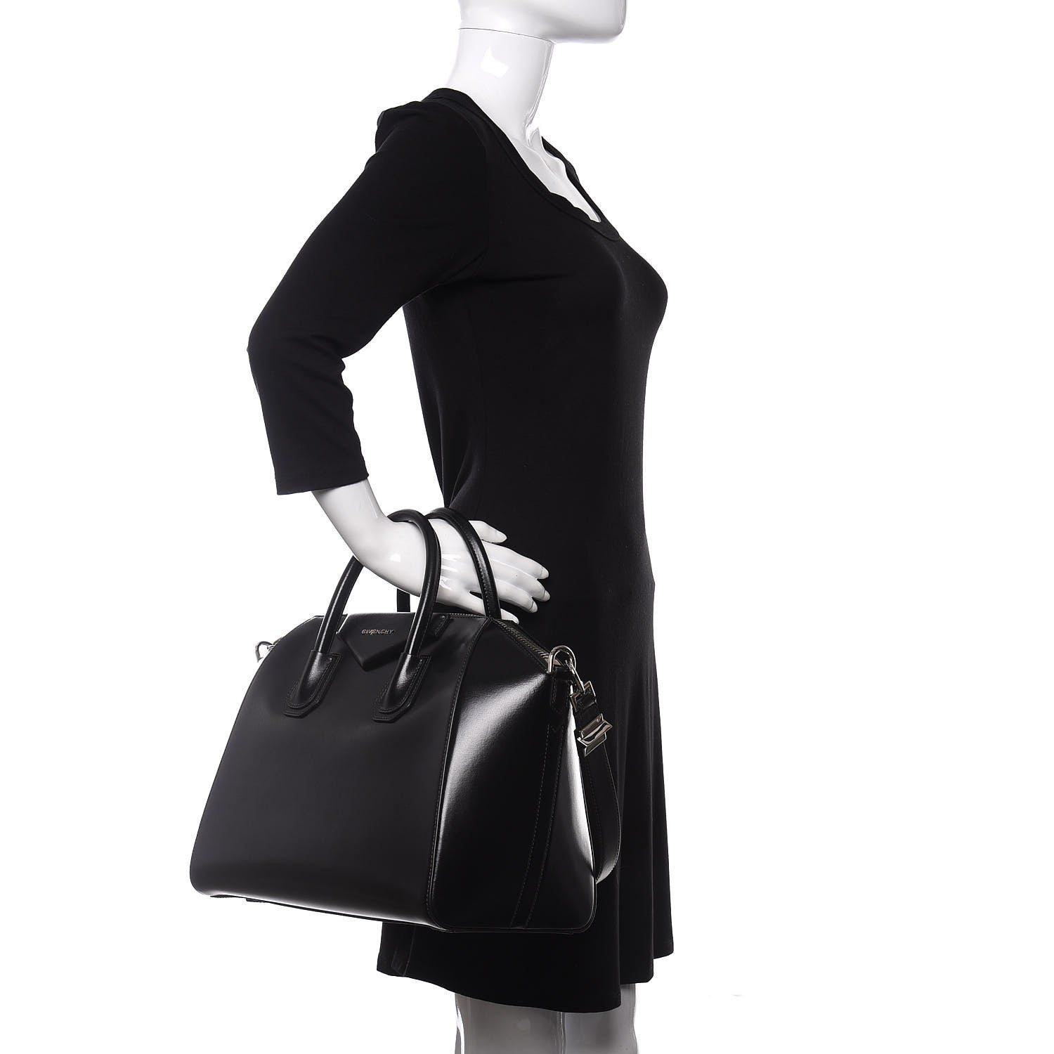 Givenchy Shiny Lord Calfskin Medium Antigona Black 2 of 11