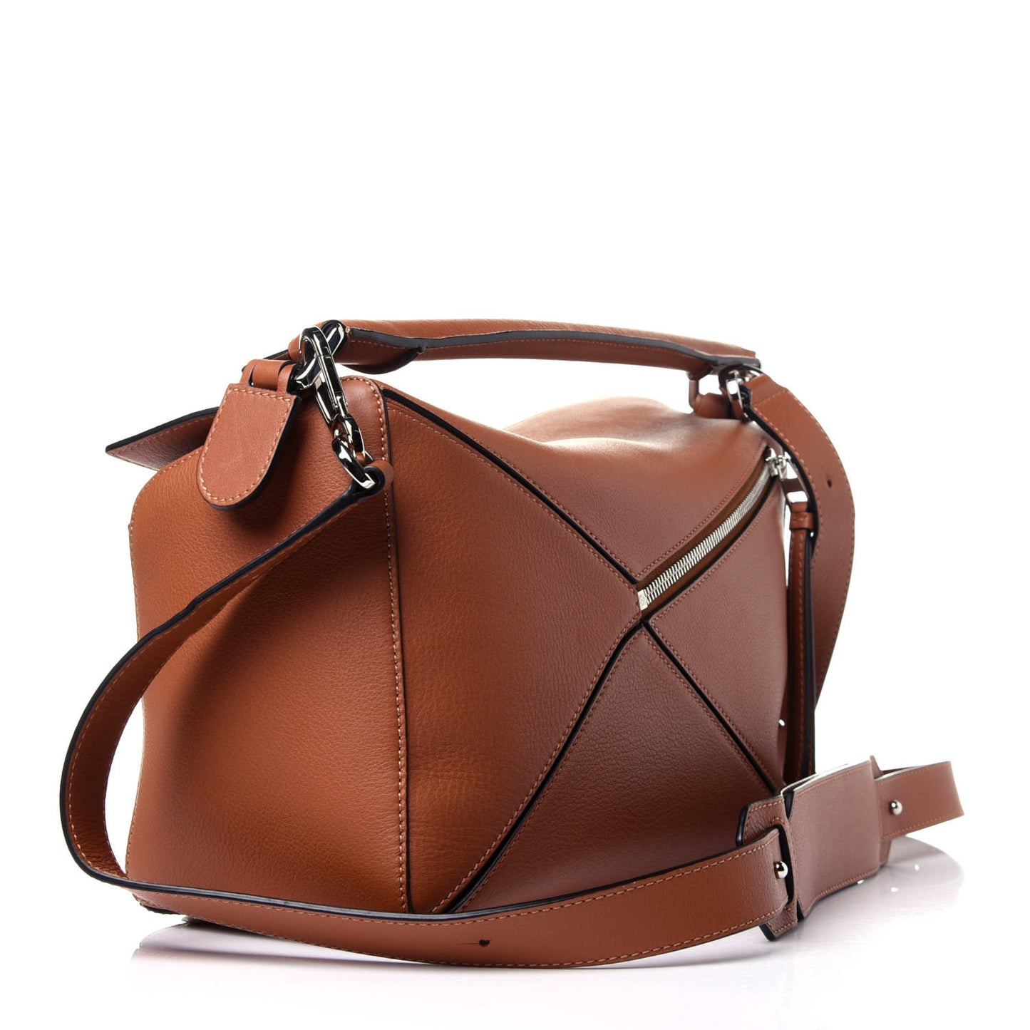Calfskin Medium Puzzle Bag Tan