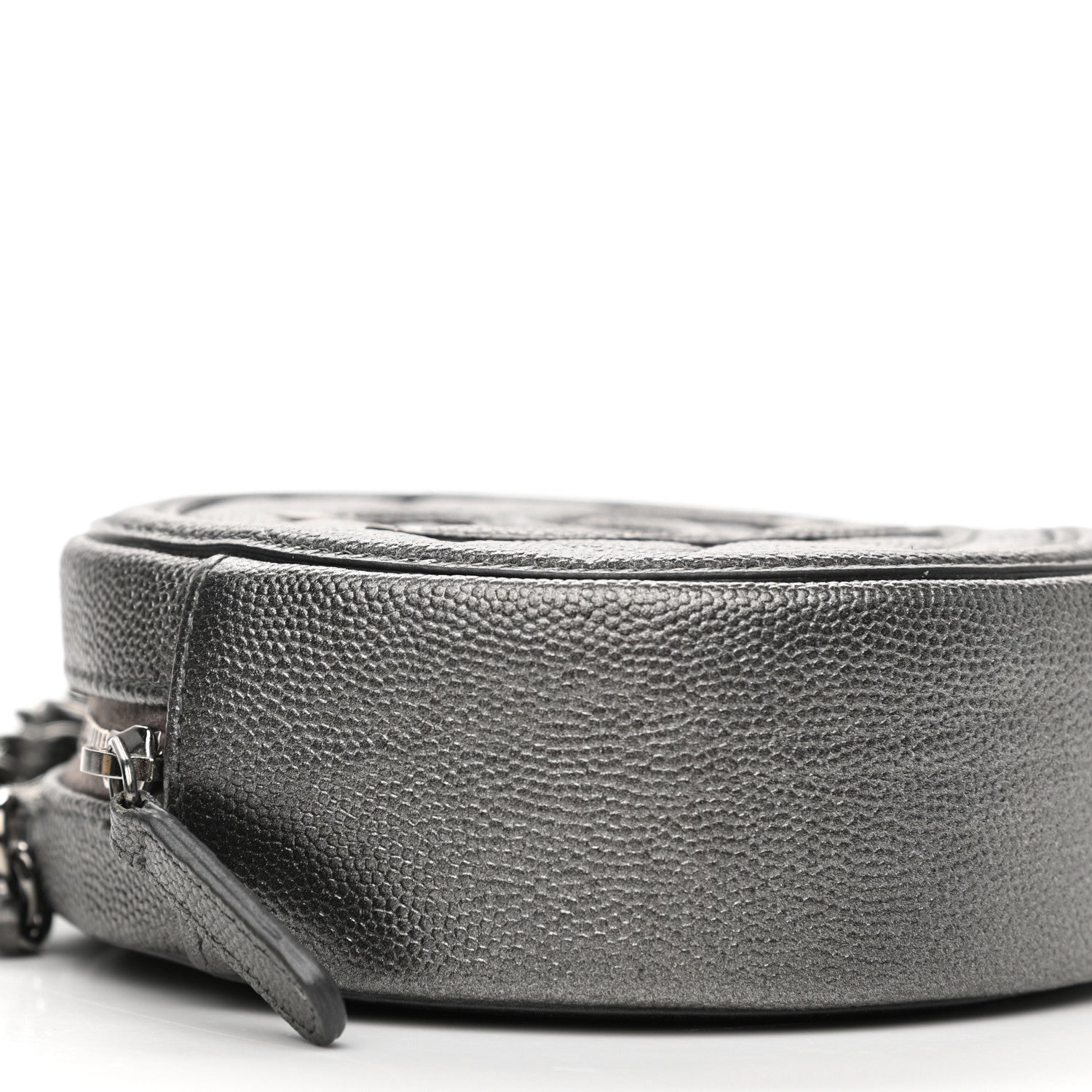 Chanel Metallic Caviar Quilted Round Filigree Crossbody Ruthenium 9 of 10