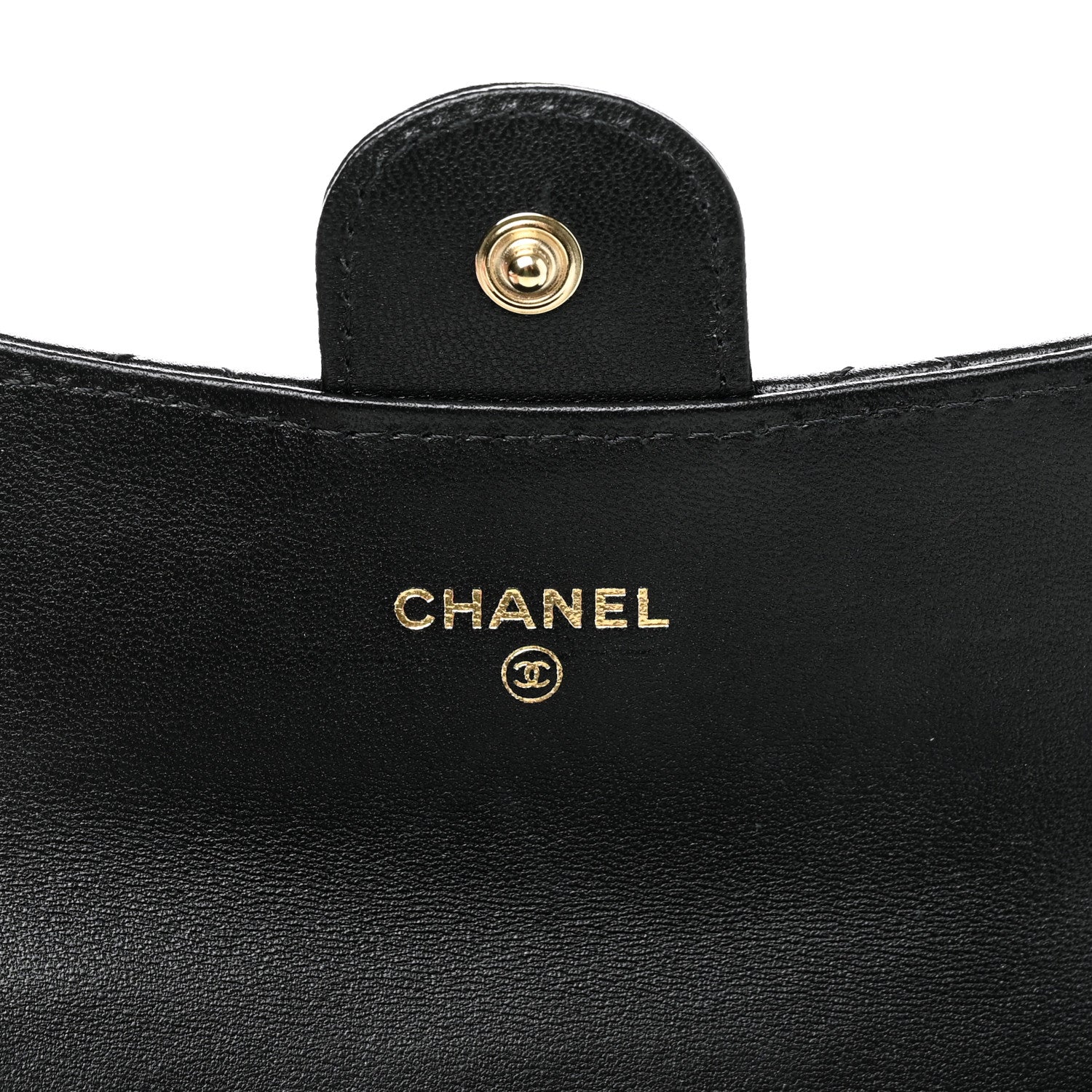 Chanel Lambskin Quilted Flap Card Holder Wallet Black 6 of 11