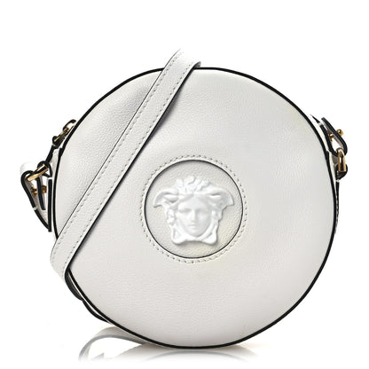 Versace Calfskin La Medusa Round Camera Bag White 1 of 10