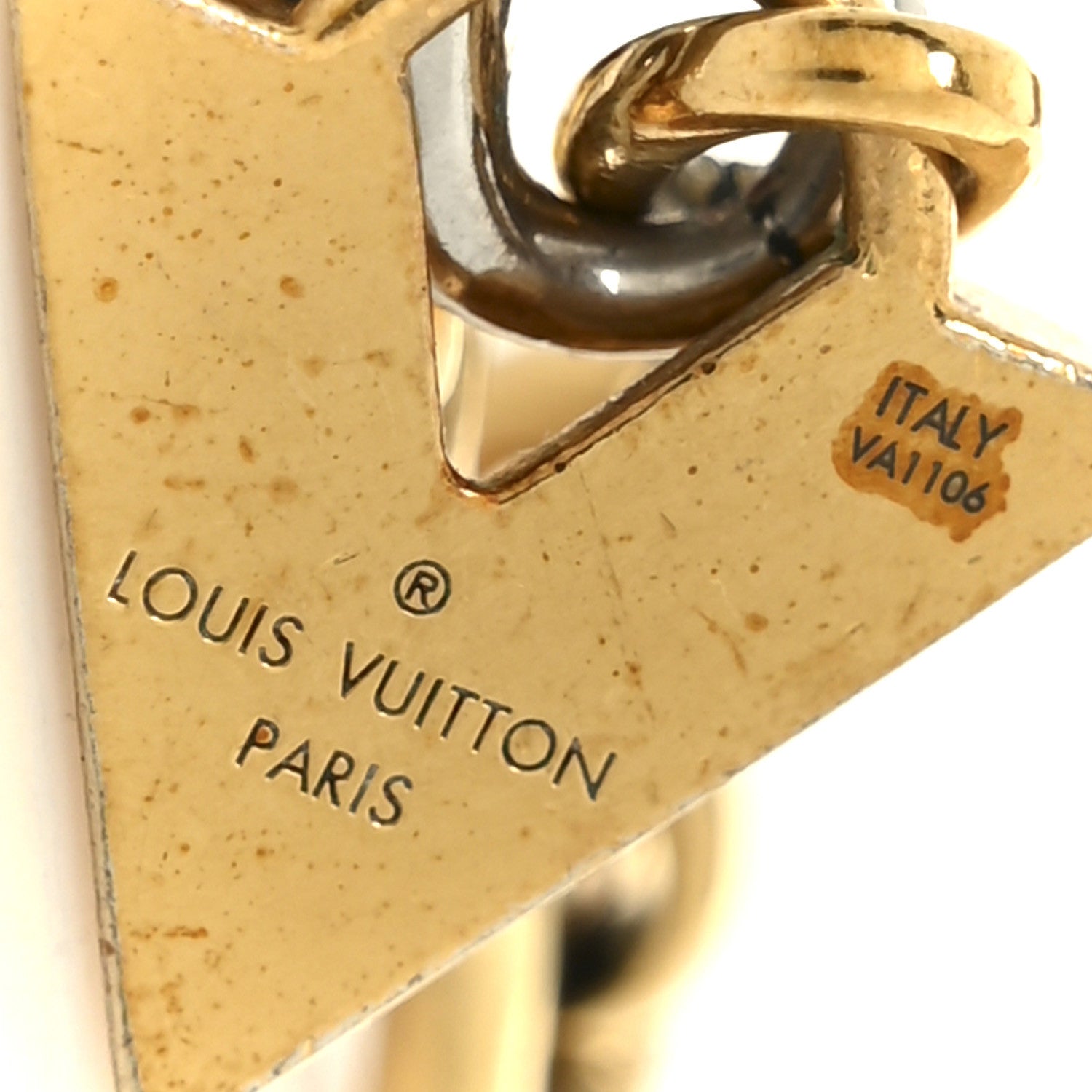Louis Vuitton Essential V Dangle Earrings Gold Silver 4 of 4