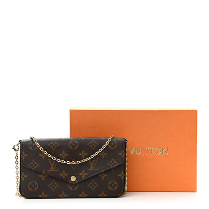 Louis Vuitton Monogram Pochette Felicie Chain Wallet Fuchsia 14 of 14
