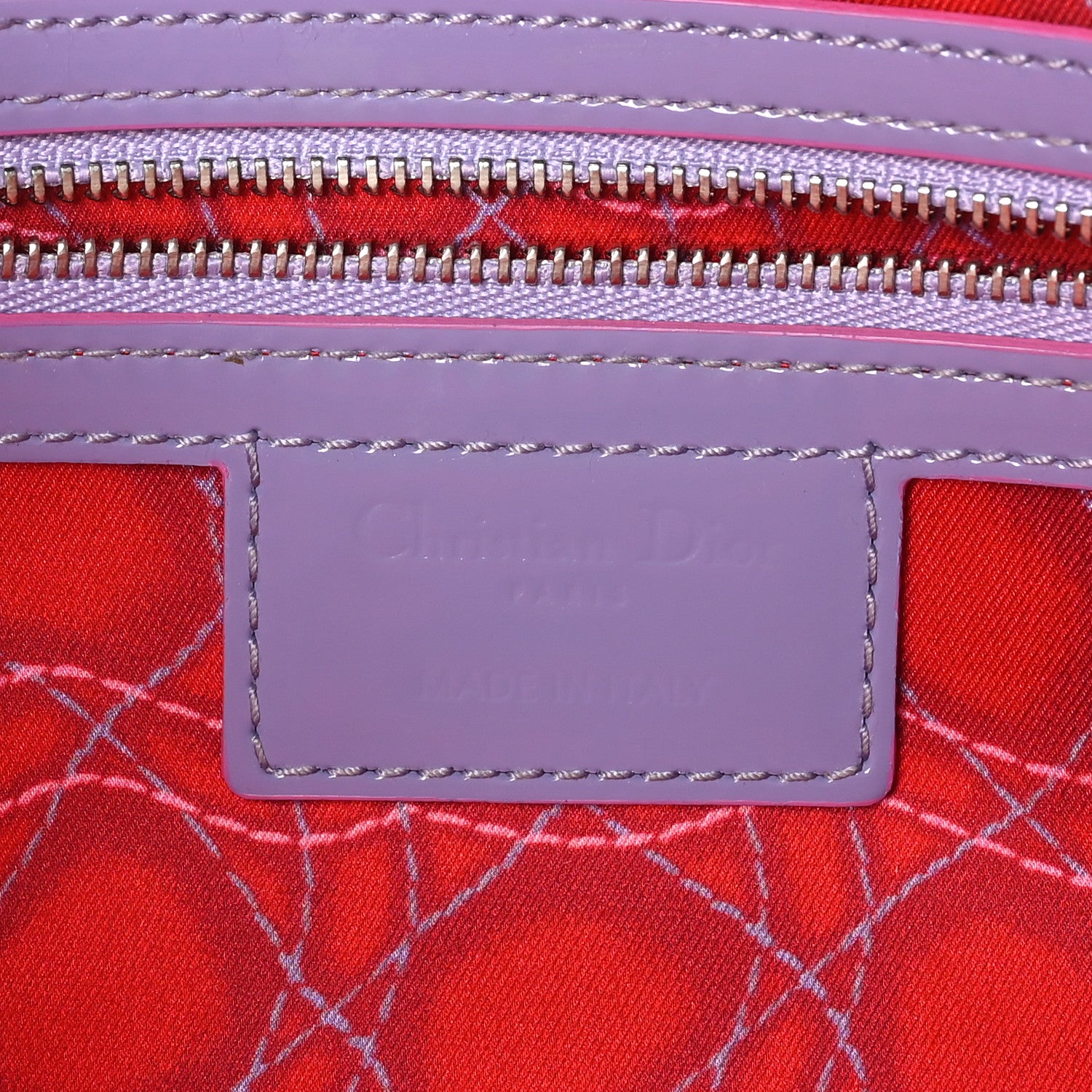 Christian Dior Lambskin Cannage New Lock Flap Pink Purple 7 of 11
