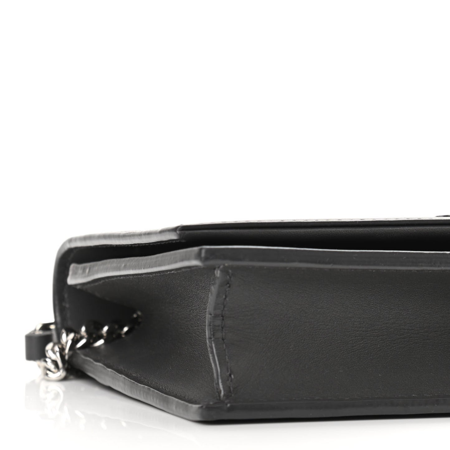 Smooth Calfskin Classic Monogram Kate Tassel Chain Wallet Asphalt