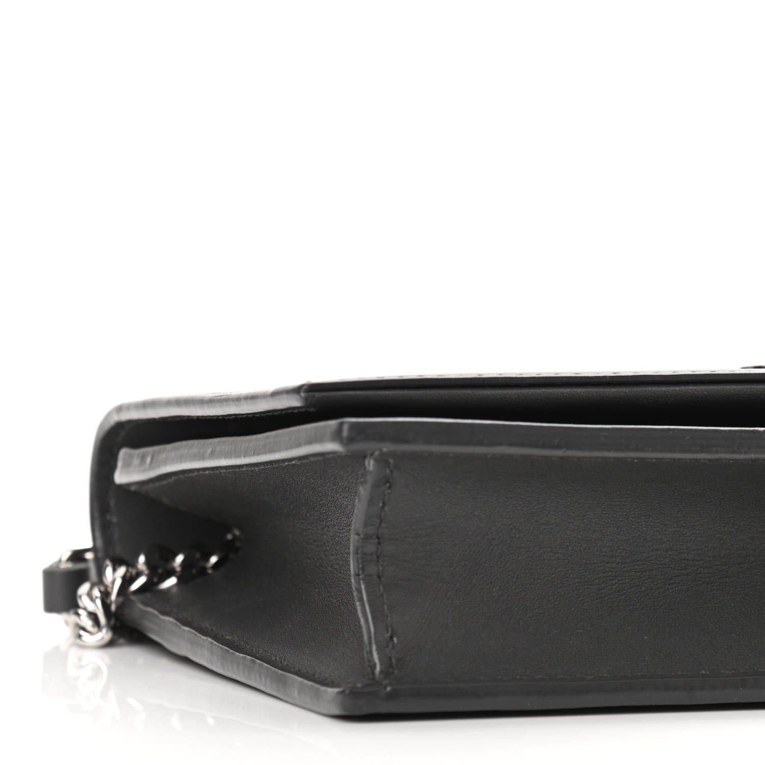 Saint Laurent Smooth Calfskin Classic Monogram Kate Tassel Chain Wallet Asphalt 8 of 9
