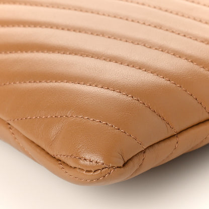 Saint Laurent Calfskin Matelasse Chevron Monogram A5 Wristlet Cork 8 of 8