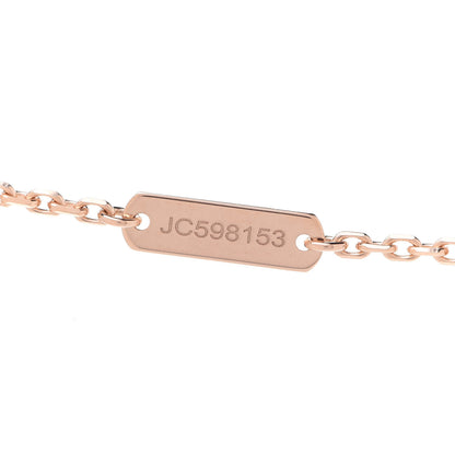Van Cleef & Arpels 18K Rose Gold Diamond Rhodonite Vintage Alhambra Pendant Necklace 6 of 8