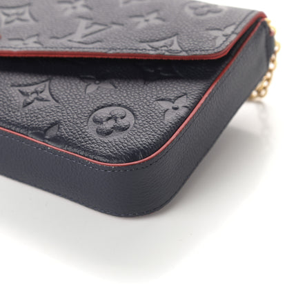 Louis Vuitton Empreinte Pochette Felicie Chain Wallet Marine Rouge 9 of 9