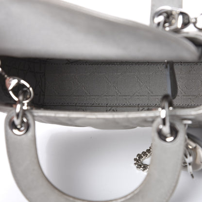 Christian Dior Metallic Lambskin Cannage Mini Lady Dior Grey 4 of 12