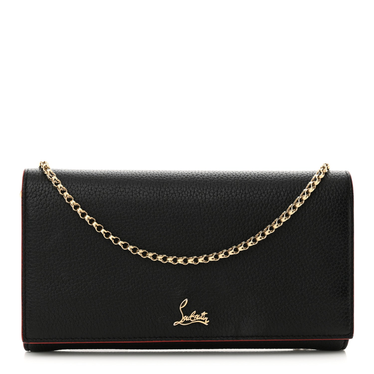 Christian Louboutin Calfskin Boudoir Chain Wallet Black 1 of 13