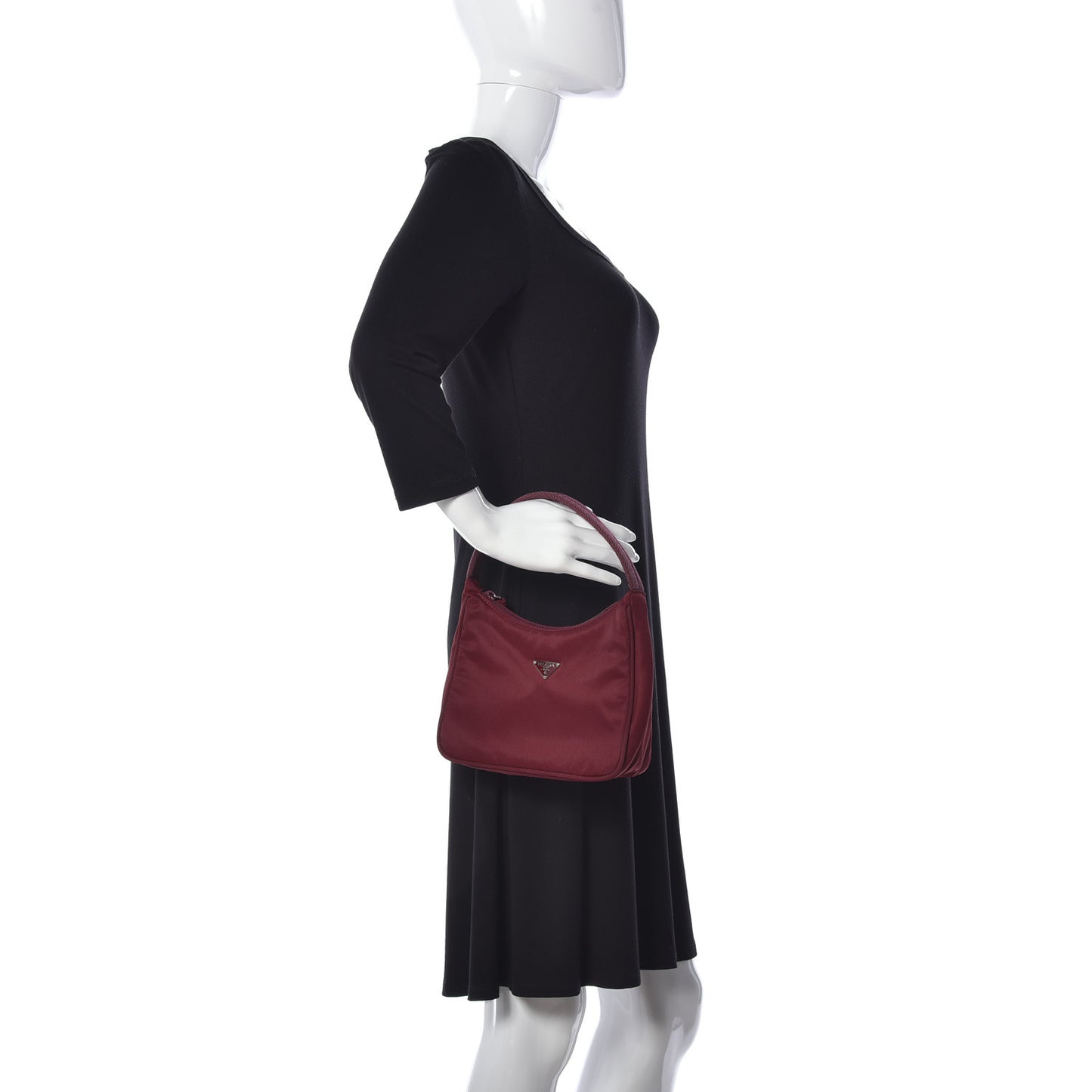 Nylon Vela Shoulder Bag Granato