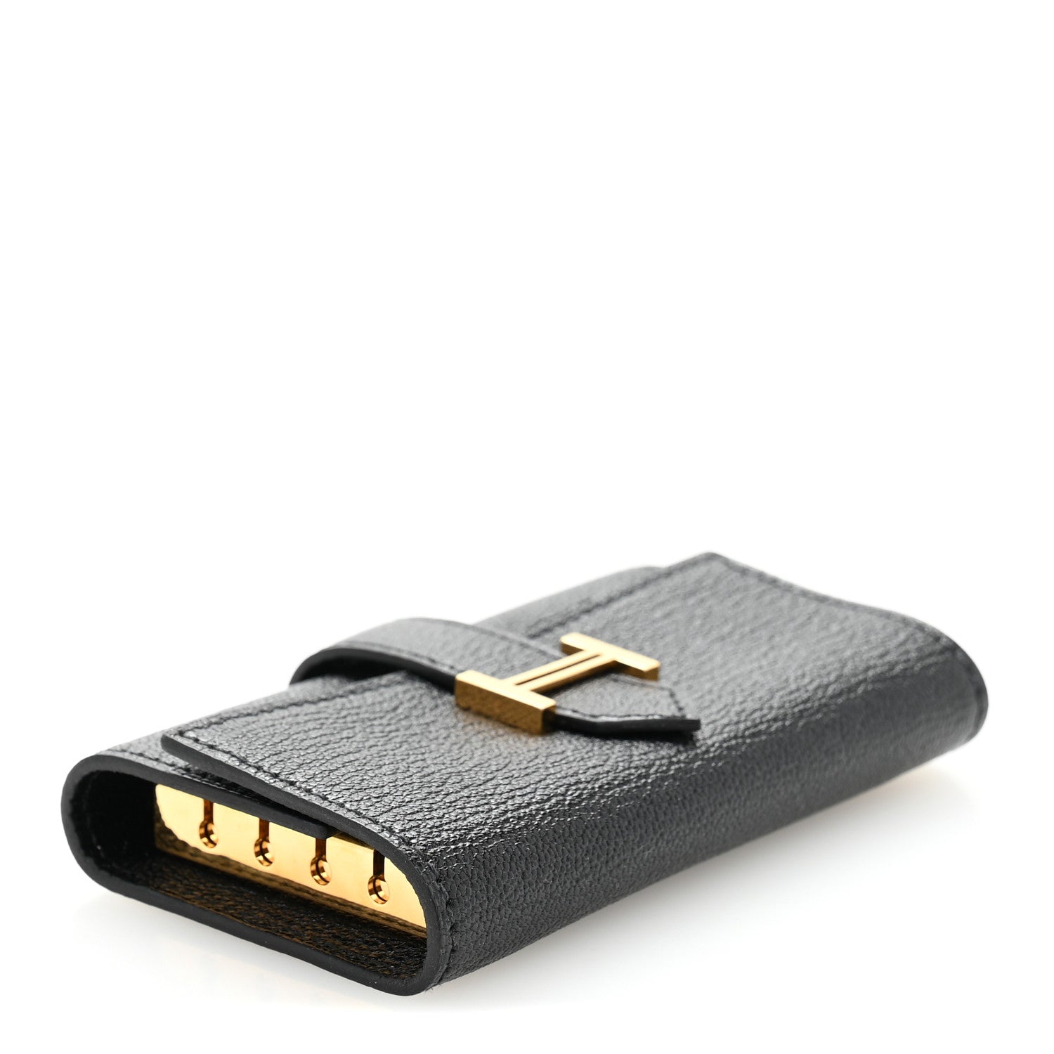 Hermes Chevre Mysore Bearn Multicles 4 Key Holder Black 4 of 9