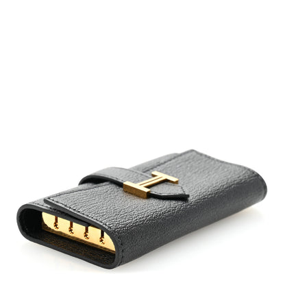 Hermes Chevre Mysore Bearn Multicles 4 Key Holder Black 4 of 9