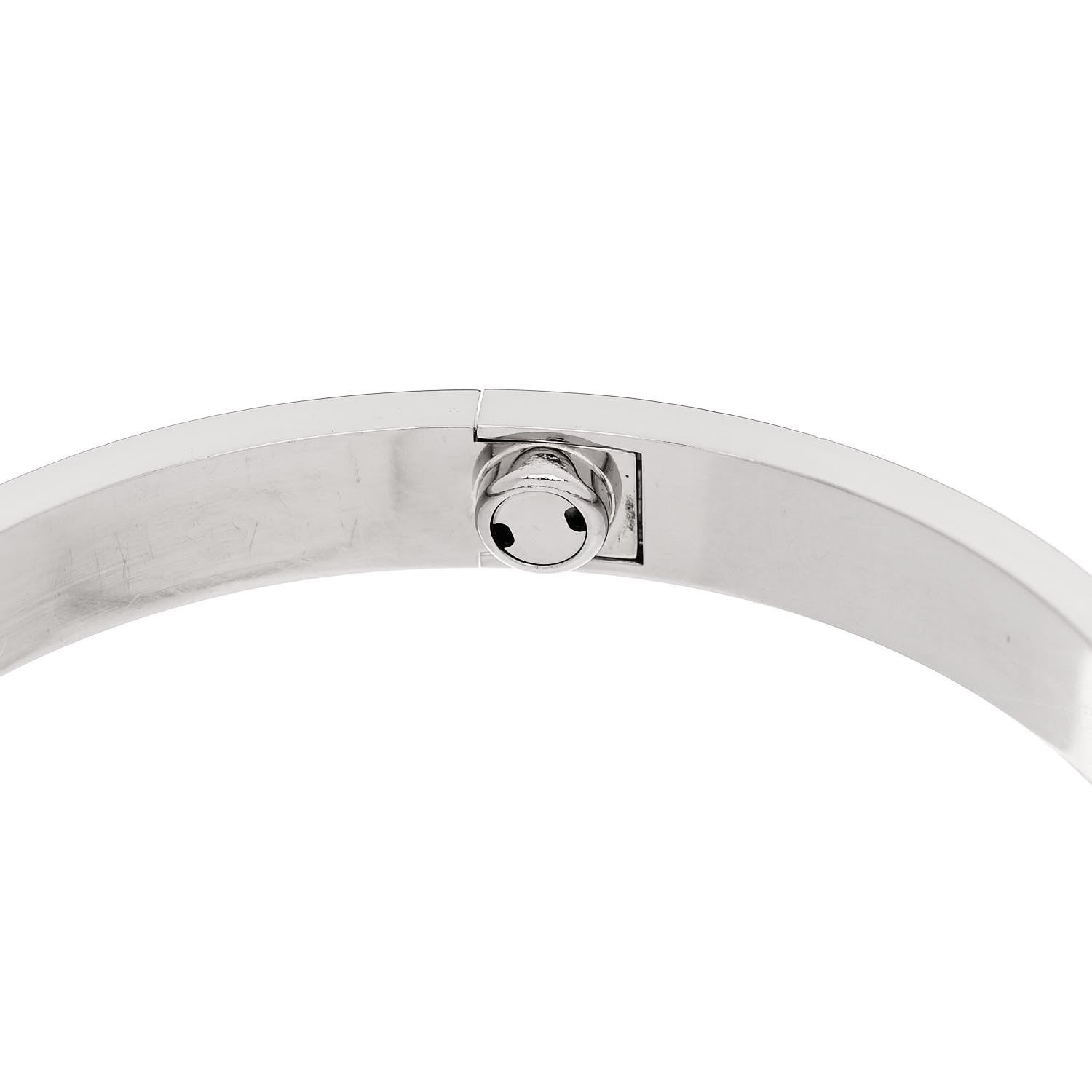 Cartier 18K White Gold LOVE Bracelet 18 9 of 9
