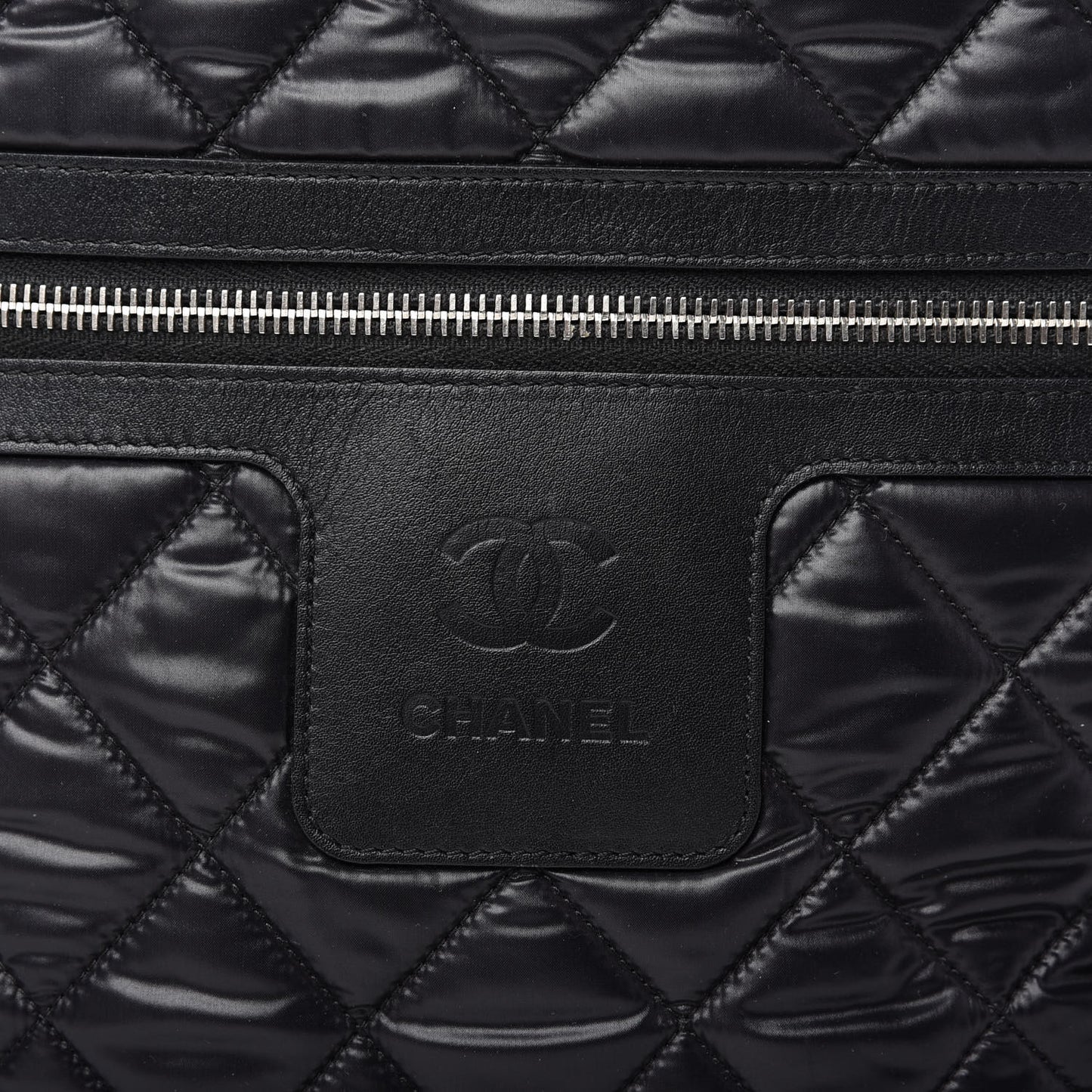 Nylon Quilted Coco Cocoon Backpack Black