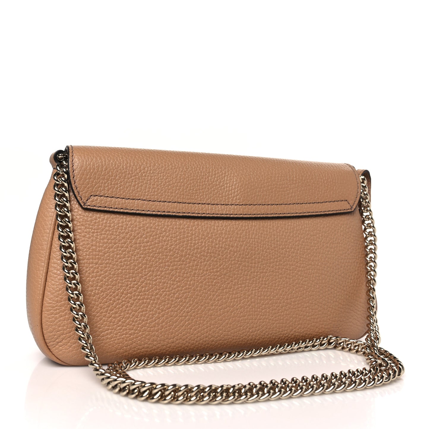 Pebbled Calfskin Medium Soho Flap Crossbody Camelia