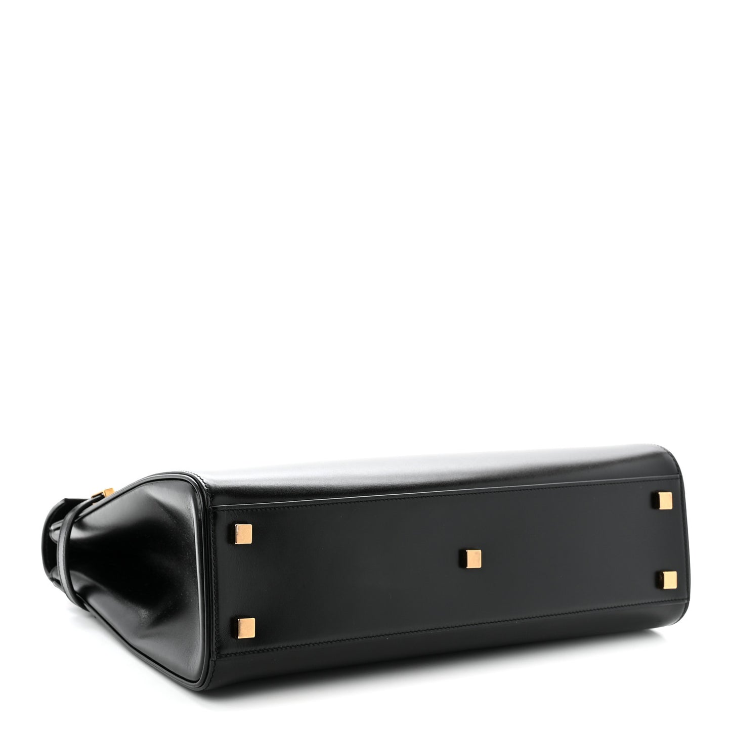Smooth Calfskin Manhattan Top Handle Black