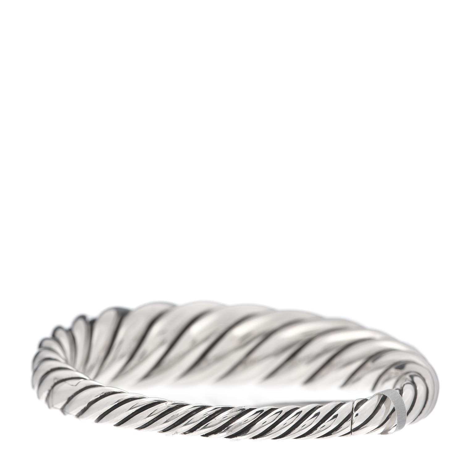 David Yurman Sterling Silver 17mm Pure Form Cable Bracelet 3 of 5