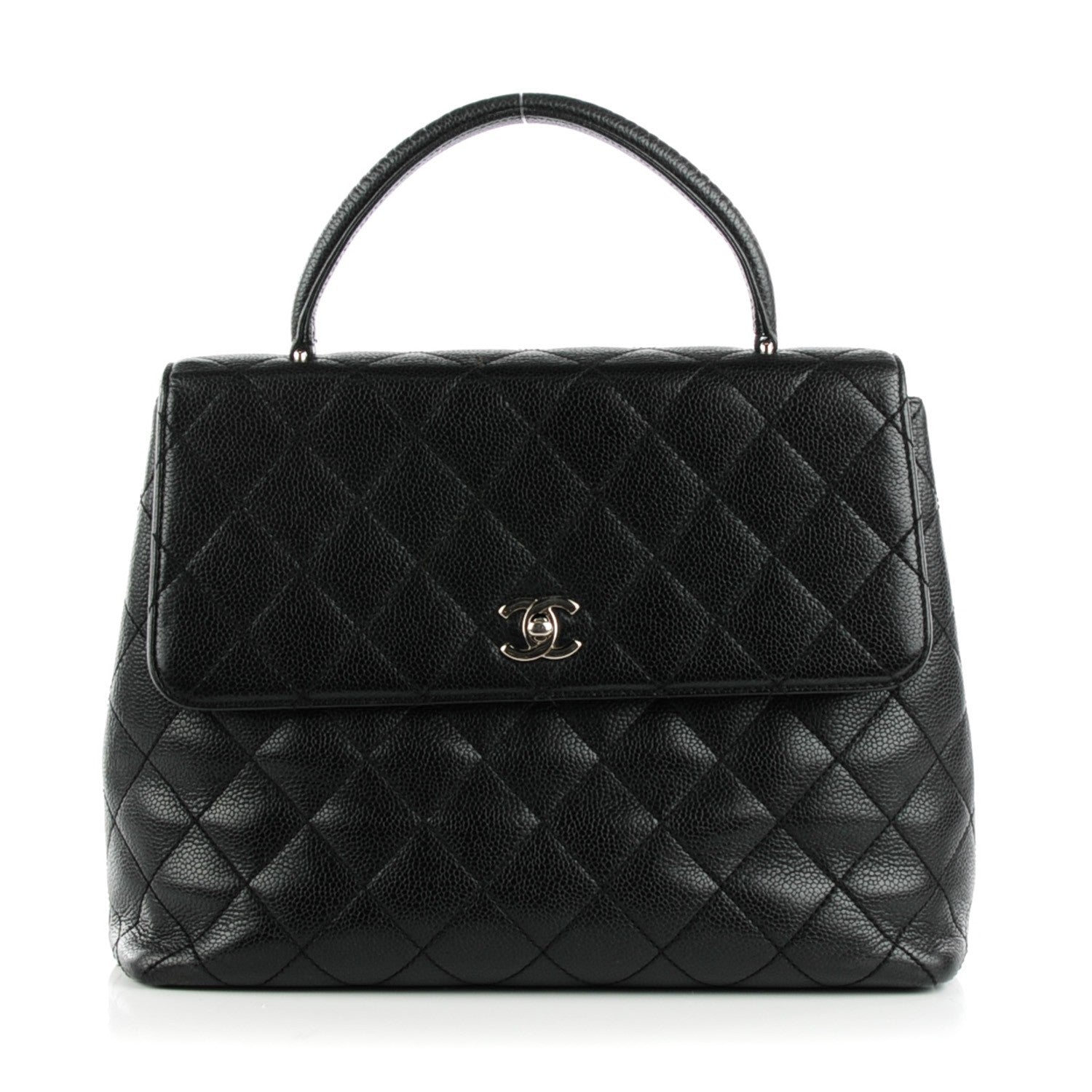 Chanel Caviar Quilted Jumbo Kelly Flap Black 1 of 9