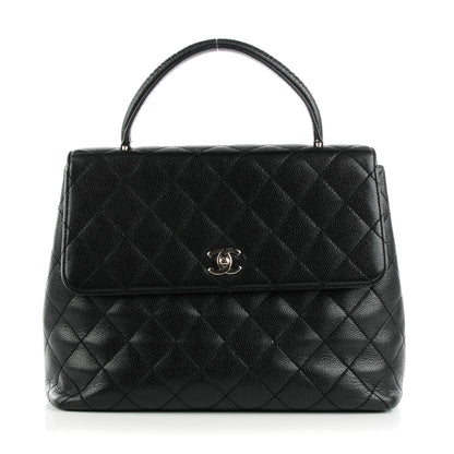 Chanel Caviar Quilted Jumbo Kelly Flap Black 1 of 9