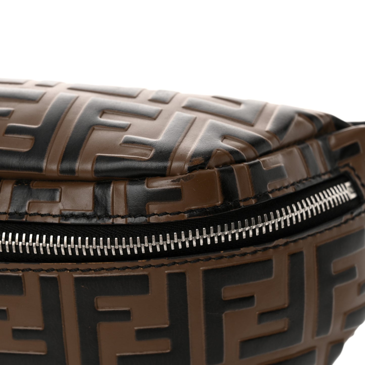 Vitello Century Bi-Color FF 1974 Embossed Belt Bag Maya Black