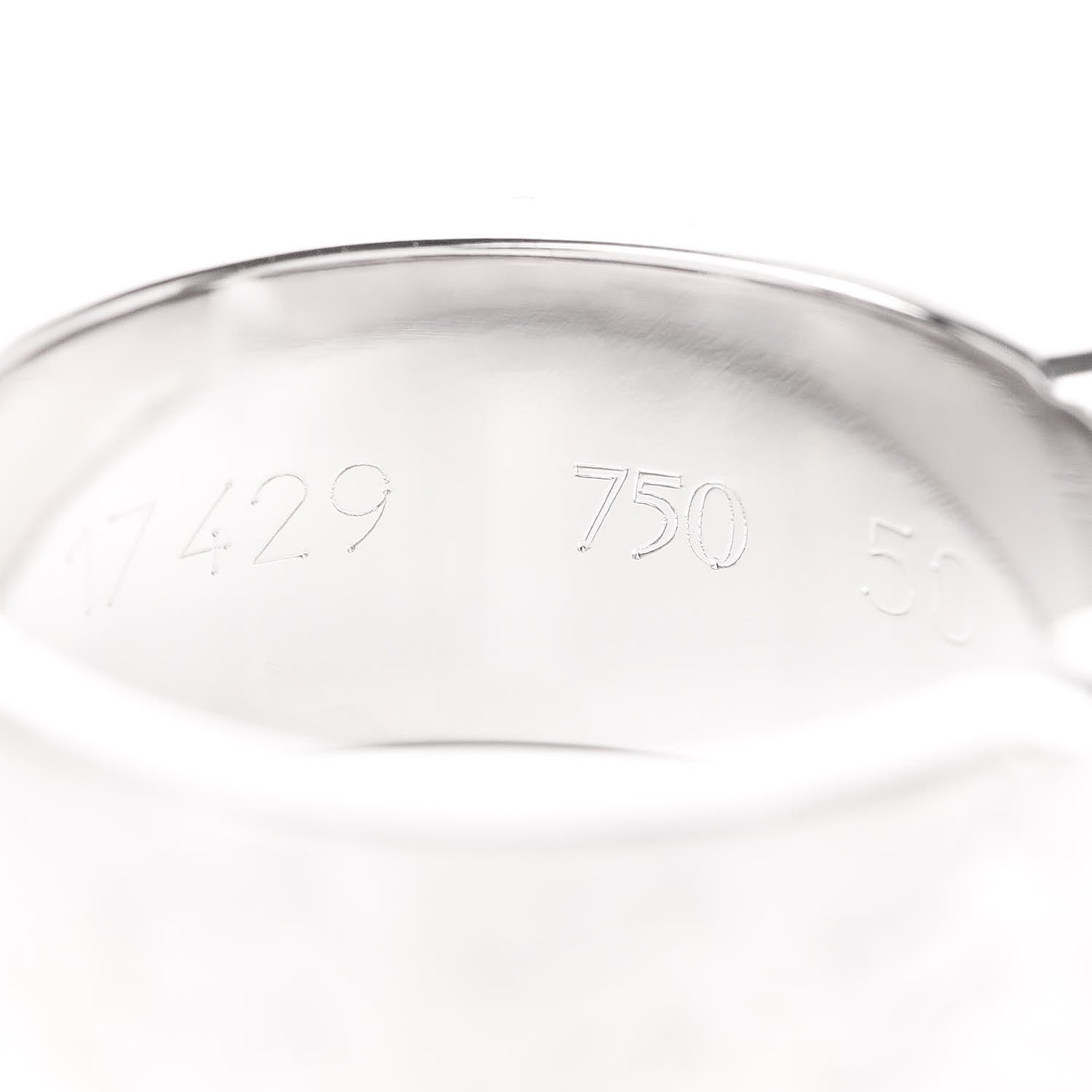 Cartier 18K White Gold C De Christmas Ring 50 5.25 4 of 6