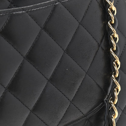 Chanel Lambskin Quilted Jumbo Double Flap Black 10 of 11