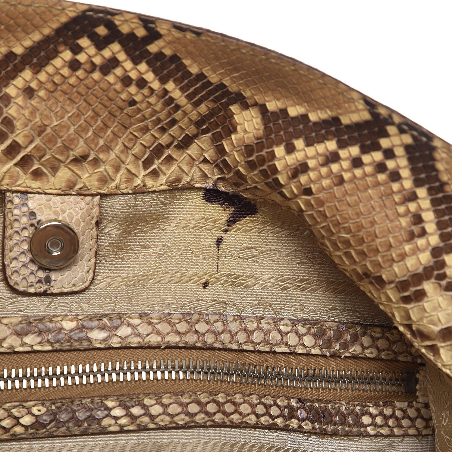 Prada Python Logo Hobo Roccia 8 of 13