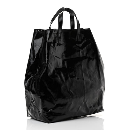 Valentino Garavani Coated Canvas Camo Embossed Dragon Vertical Tote Black 3 of 9