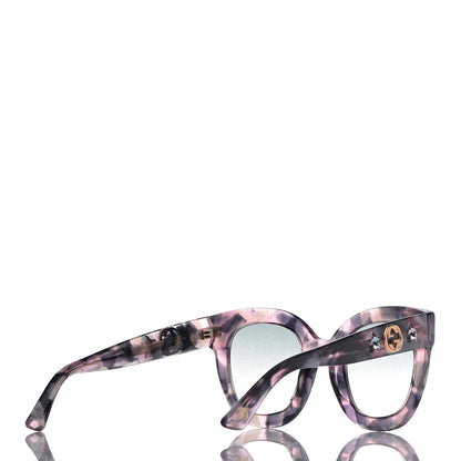 Gucci Round Frame Star Sunglasses GG0208S Grey Pink 4 of 7