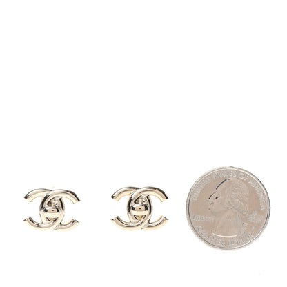 Chanel Metal CC Turnlock Earrings Gold 2 of 5