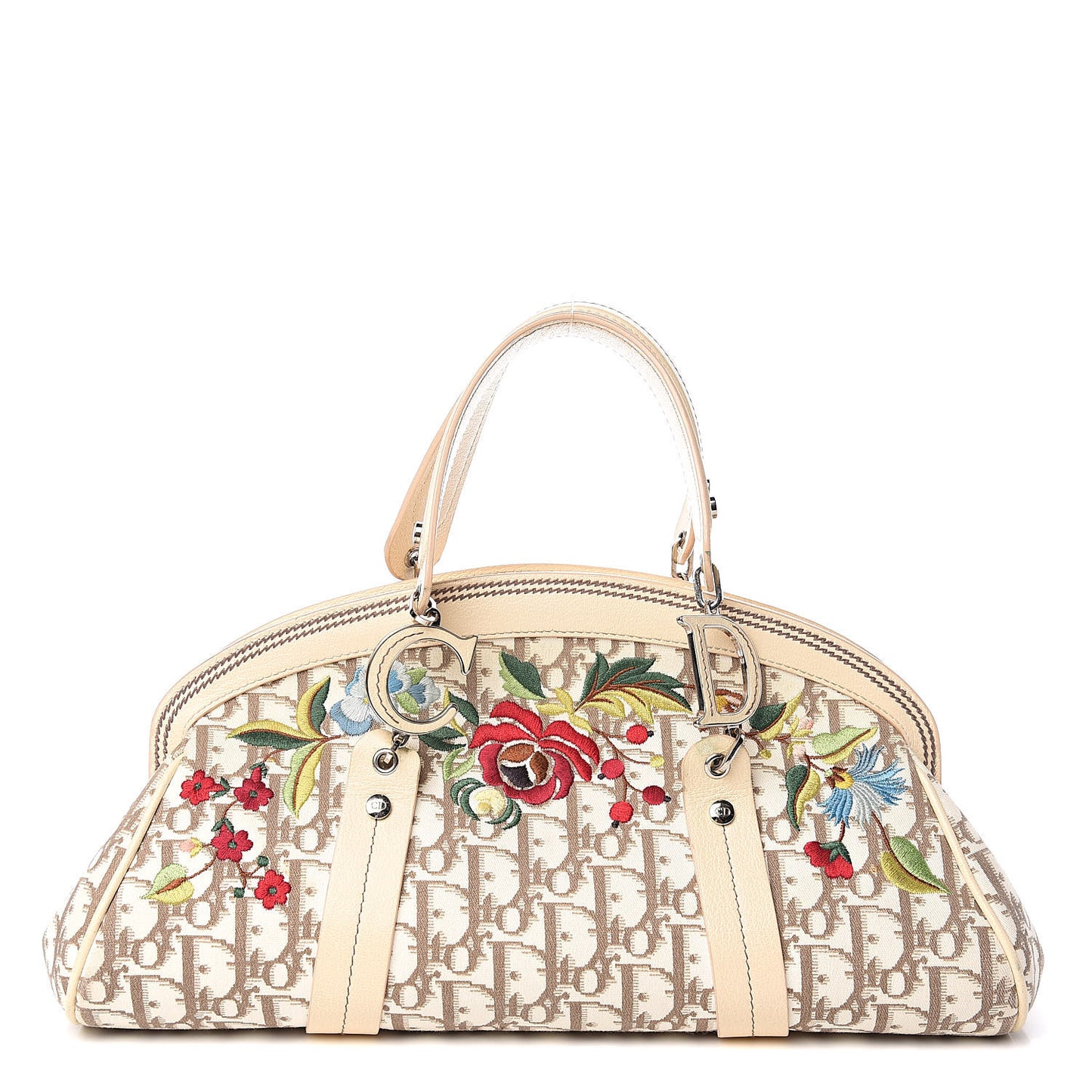 Monogram Vintage Flowers Bowler Beige