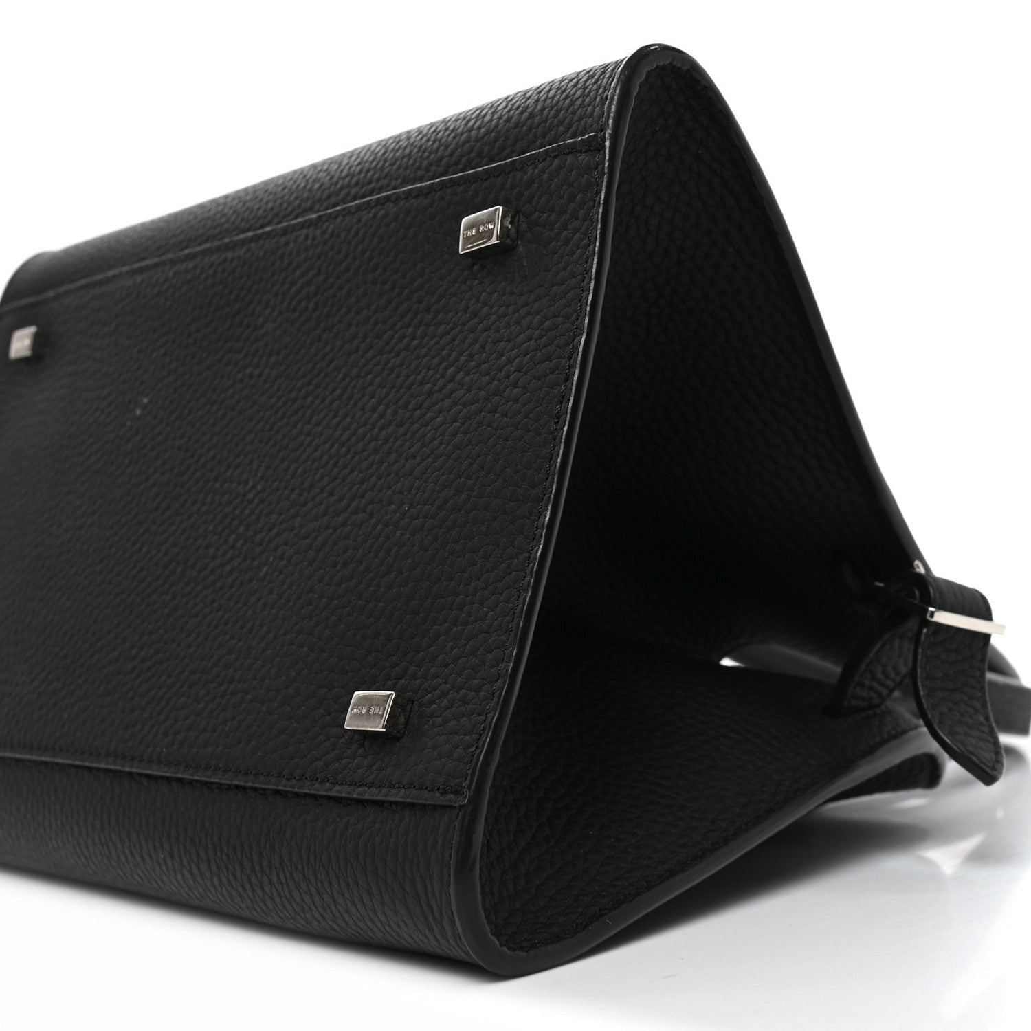 The Row Grained Calfskin Soft Margaux 10 Bag Black 9 of 9