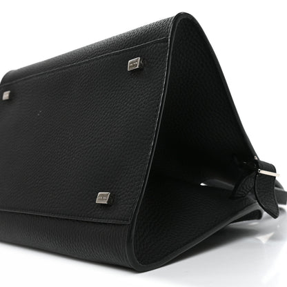 The Row Grained Calfskin Soft Margaux 10 Bag Black 9 of 9
